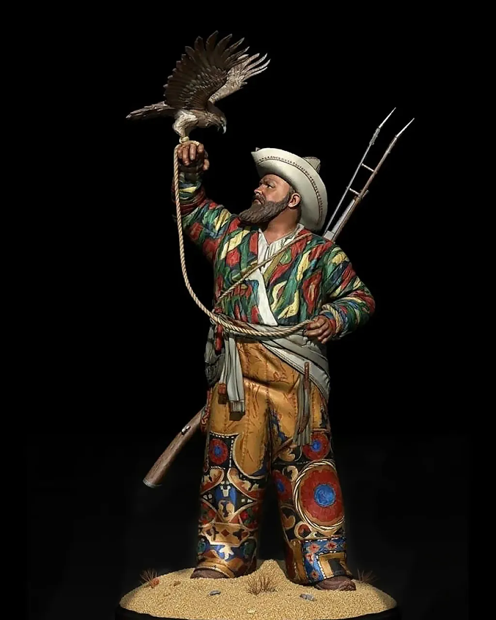 Hunter with falcon