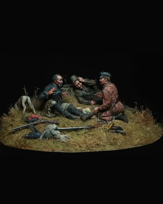 Hunters at halt