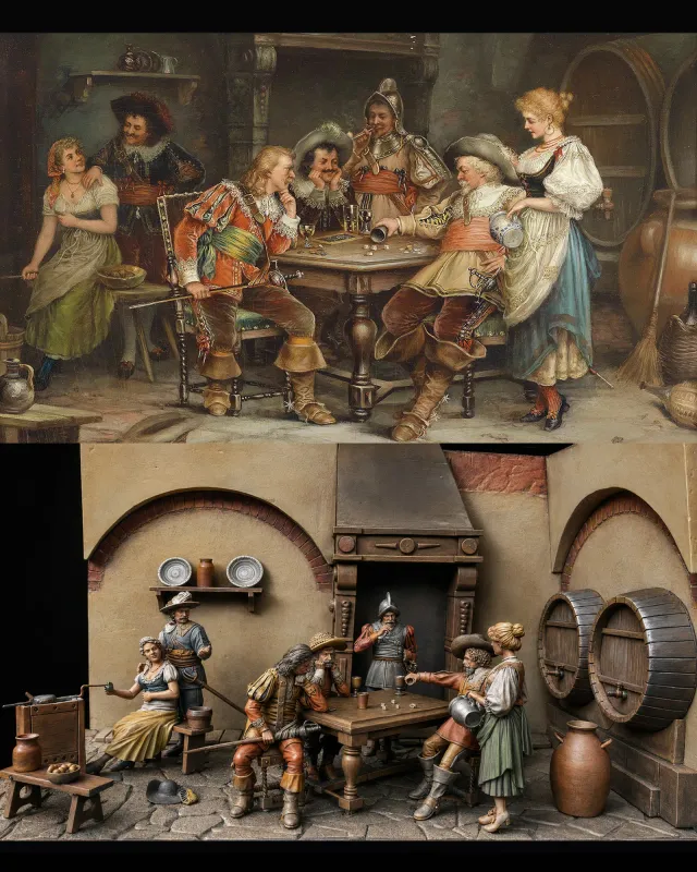 Tavern: Gambling musketeers